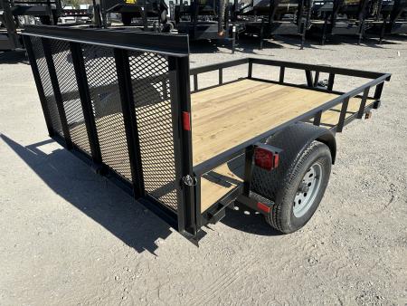 New 2026 Road Boss 77"x10' Single Axle Dove Tail 3' Gate Utility Trailer