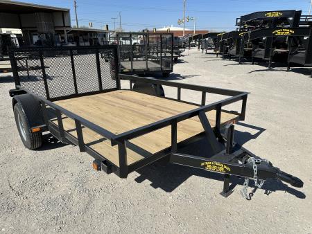 New 2026 Road Boss 77"x10' Single Axle Dove Tail 3' Gate Utility Trailer