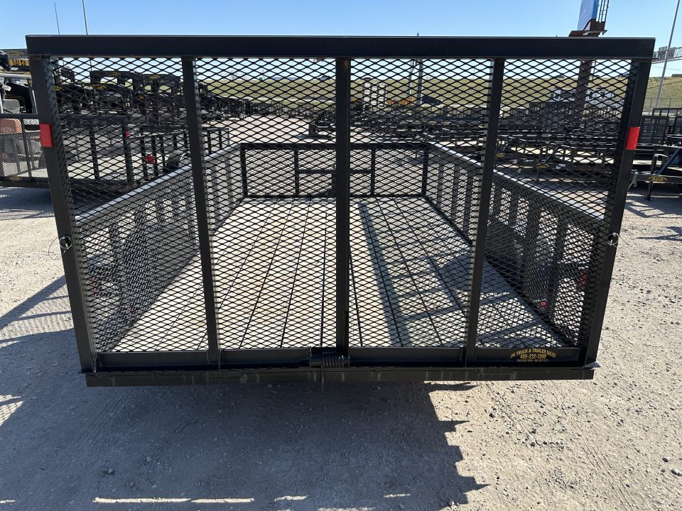 New 2025 Road Boss 83"x12' Single Axle with 24" tall mesh sides & 4' rear gate Utility Trailer