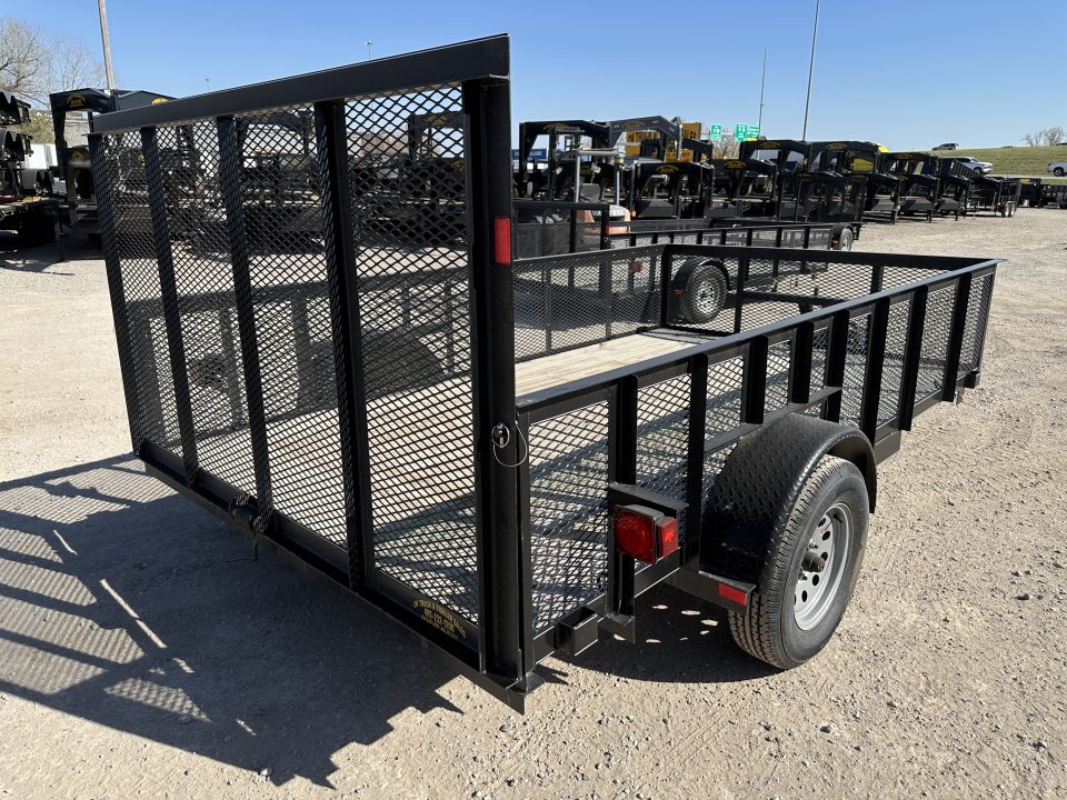 New 2025 Road Boss 83"x12' Single Axle with 24" tall mesh sides & 4' rear gate Utility Trailer