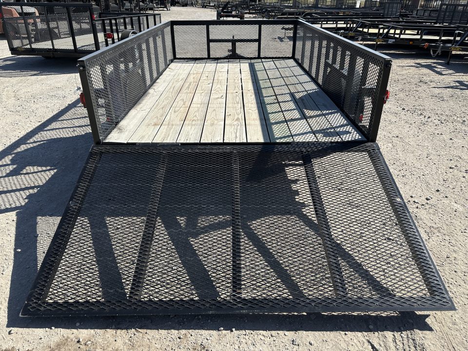 New 2025 Road Boss 83"x12' Single Axle with 24" tall mesh sides & 4' rear gate Utility Trailer