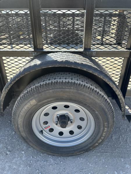 New 2025 Road Boss 83"x12' Single Axle with 24" tall mesh sides & 4' rear gate Utility Trailer