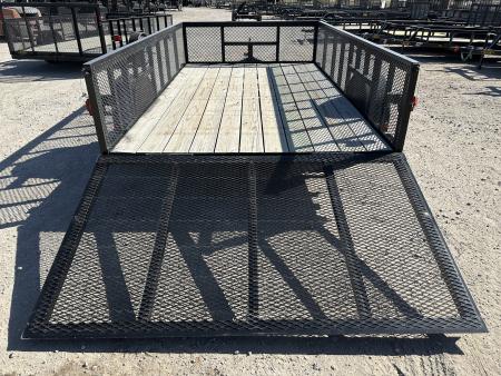 New 2025 Road Boss 83"x12' Single Axle with 24" tall mesh sides & 4' rear gate Utility Trailer