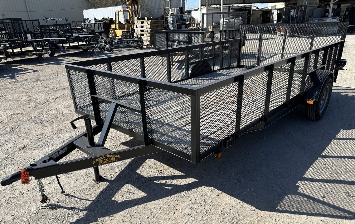 New 2026 Road Boss 83"x14' Single Axle w/2' Mesh sides & 4' Gate Utility Trailer