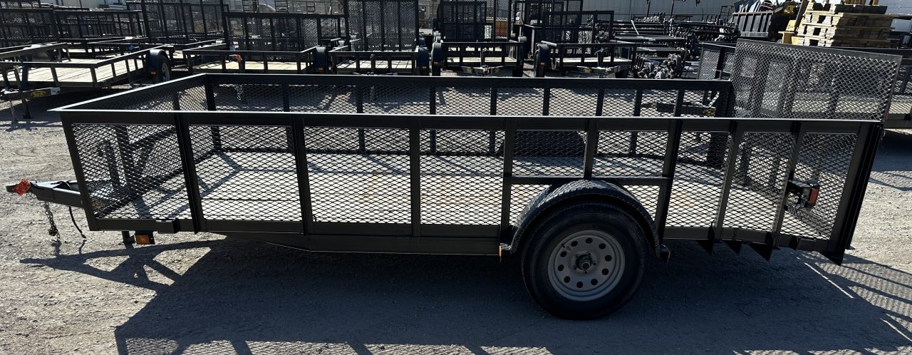 New 2026 Road Boss 83"x14' Single Axle w/2' Mesh sides & 4' Gate Utility Trailer