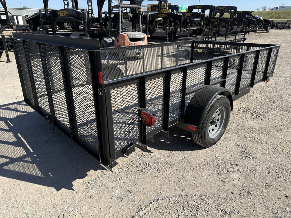 New 2026 Road Boss 83"x14' Single Axle w/2' Mesh sides & 4' Gate Utility Trailer