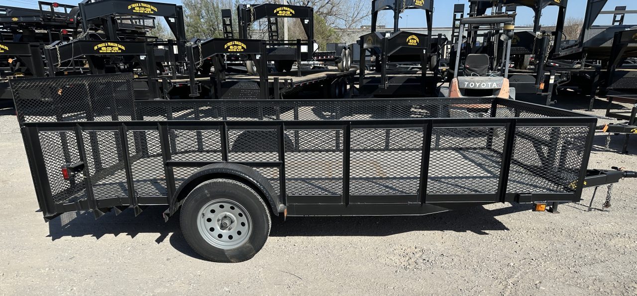 New 2026 Road Boss 83"x14' Single Axle w/2' Mesh sides & 4' Gate Utility Trailer