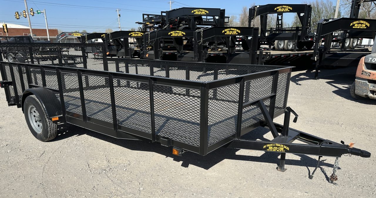 New 2026 Road Boss 83"x14' Single Axle w/2' Mesh sides & 4' Gate Utility Trailer