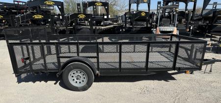 New 2026 Road Boss 83"x14' Single Axle w/2' Mesh sides & 4' Gate Utility Trailer
