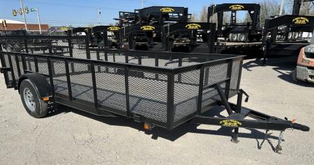 New 2026 Road Boss 83"x14' Single Axle w/2' Mesh sides & 4' Gate Utility Trailer