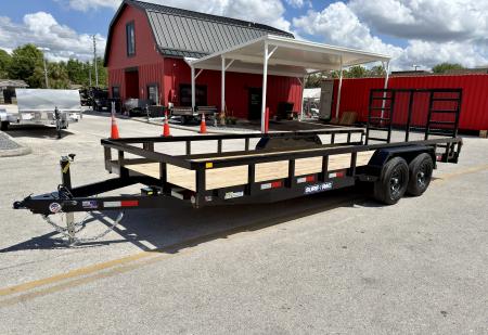 New 2026 Sure-Trac 7x20 Tube Top 10K Utility Trailer