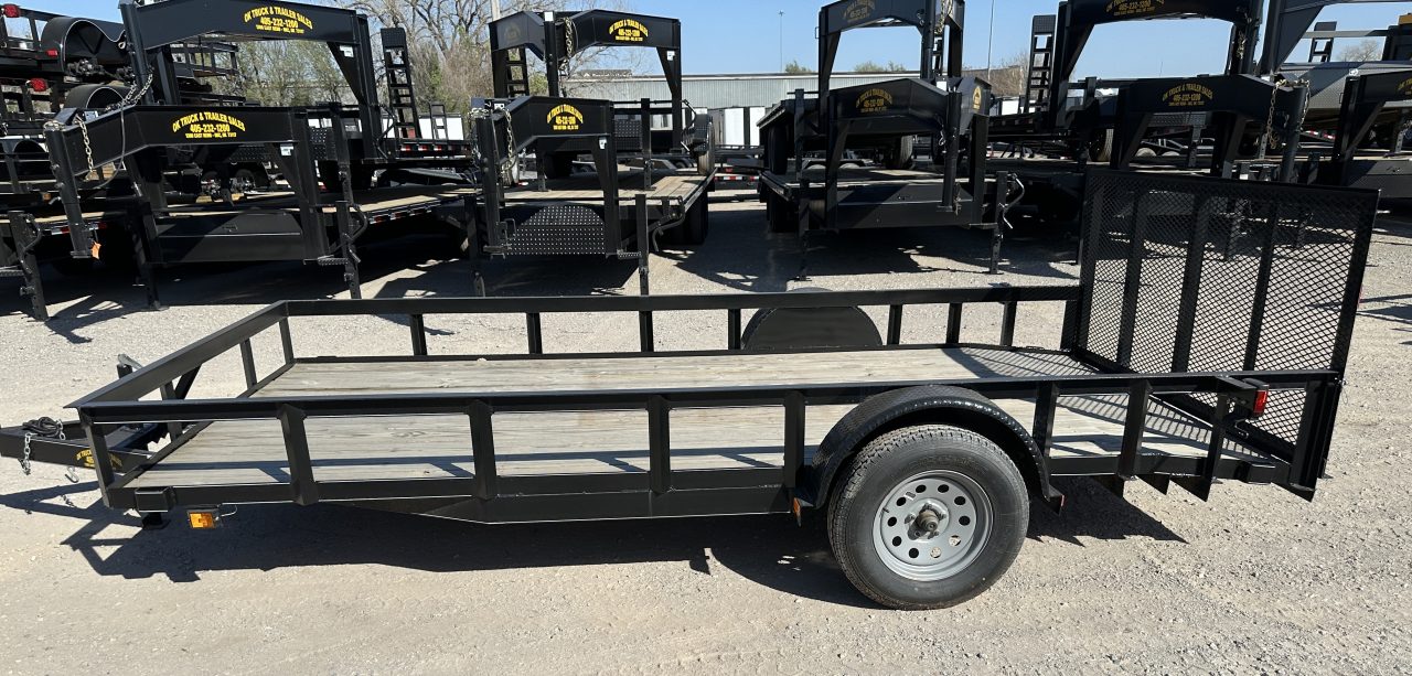 New 2024 Road Boss 83"x14' Single Axle w/ Dove Tail & 3' Gate Utility Trailer