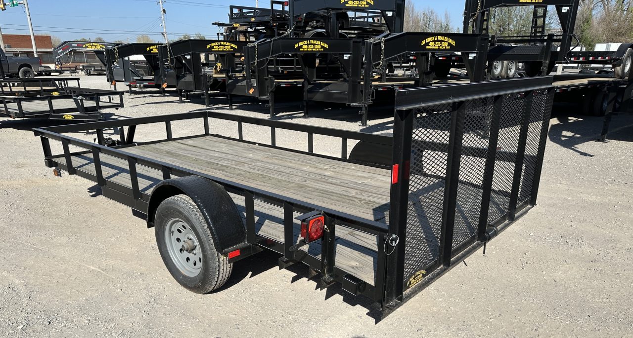 New 2024 Road Boss 83"x14' Single Axle w/ Dove Tail & 3' Gate Utility Trailer