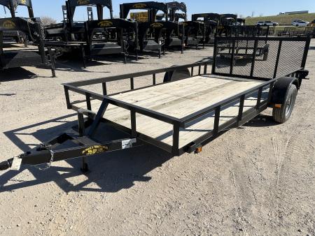 New 2024 Road Boss 83 x14' Single Axle w/ Dove Tail & 3' Gate Utility Trailer