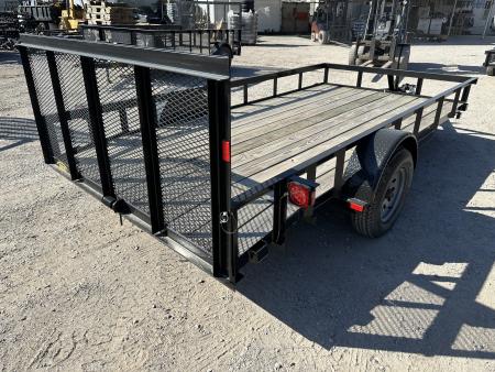 New 2024 Road Boss 83"x14' Single Axle w/ Dove Tail & 3' Gate Utility Trailer