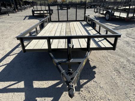 New 2024 Road Boss 83"x14' Single Axle w/ Dove Tail & 3' Gate Utility Trailer