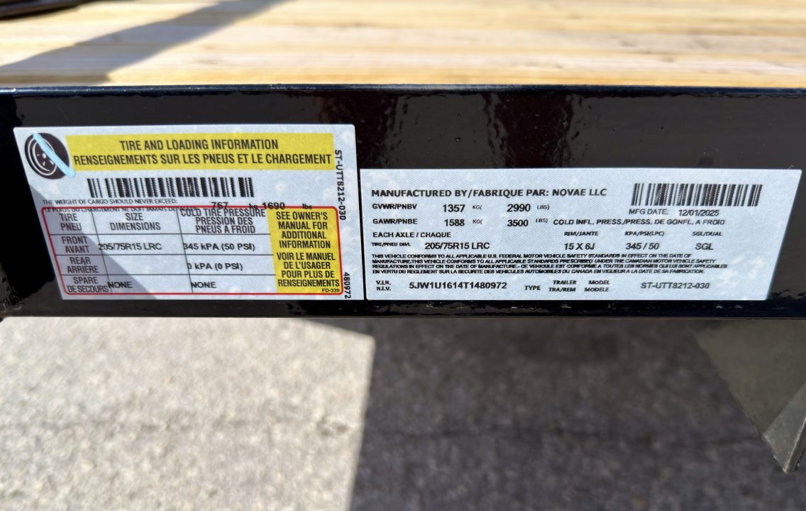New 2026 Sure-Trac 7x12 Tube Top 3K Utility Trailer