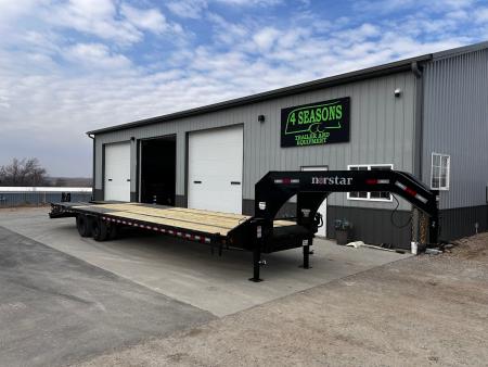 New 2026 Norstar FXG 102 X32' DECKOVER DUAL WHEEL 22K GVWR FULL WIDTH RAMPS Equipment Trailer