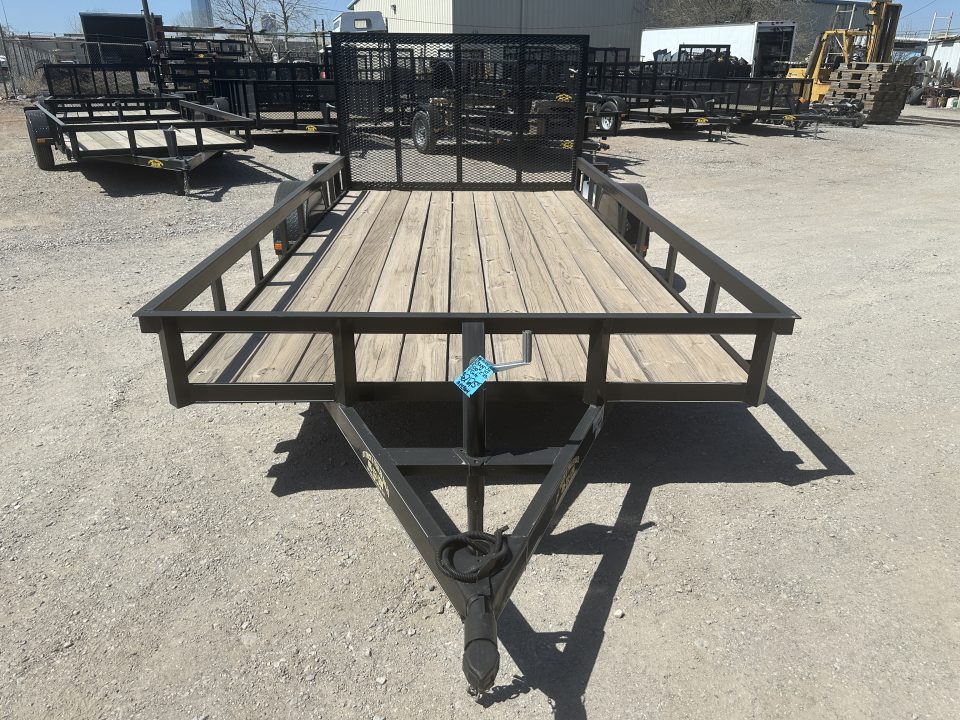 New 2025 Road Boss 83"x14' Single Axle with 4' spring assisted gate Utility Trailer