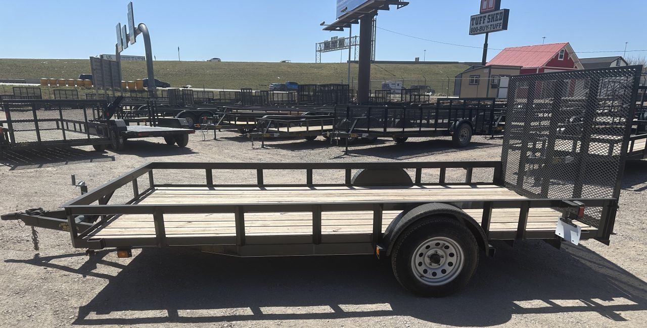 New 2025 Road Boss 83"x14' Single Axle with 4' spring assisted gate Utility Trailer