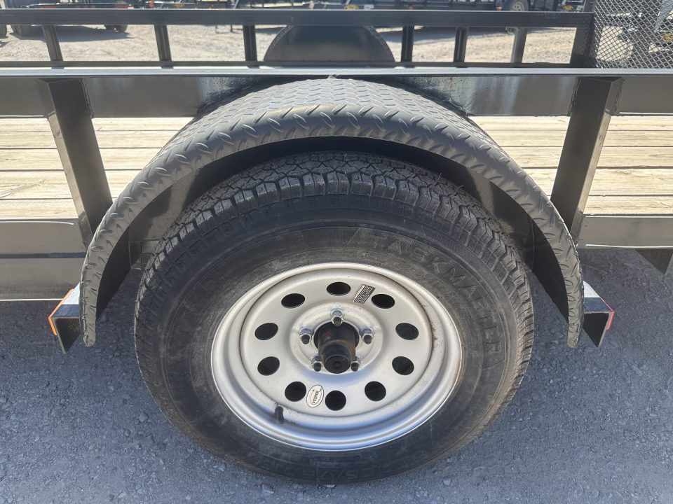 New 2025 Road Boss 83"x14' Single Axle with 4' spring assisted gate Utility Trailer