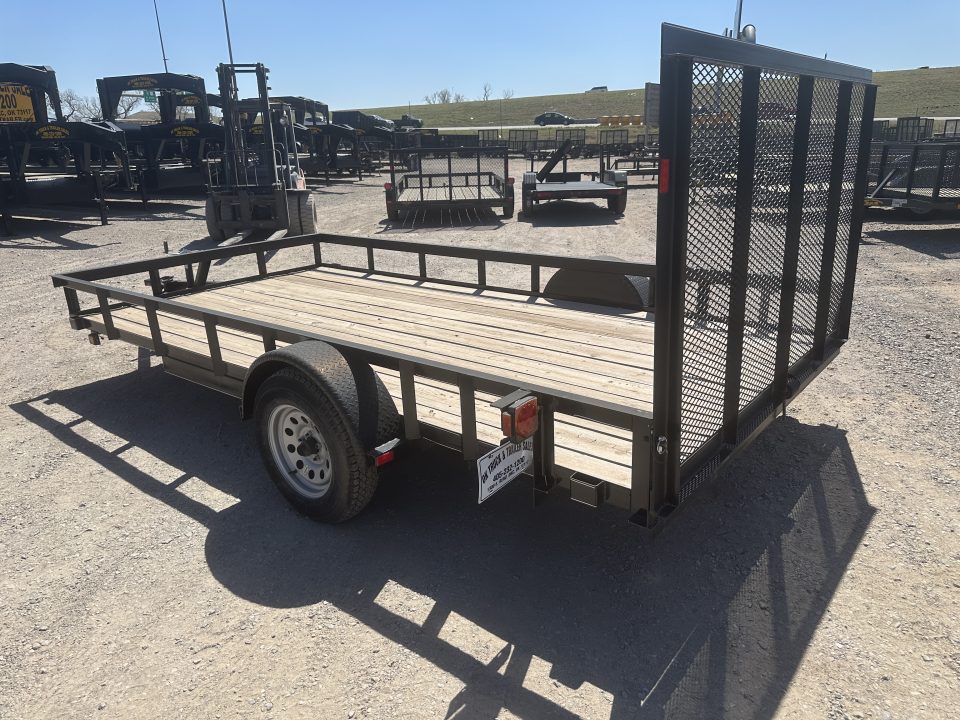 New 2025 Road Boss 83"x14' Single Axle with 4' spring assisted gate Utility Trailer