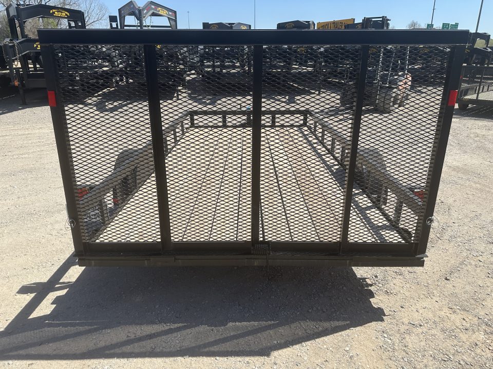 New 2025 Road Boss 83"x14' Single Axle with 4' spring assisted gate Utility Trailer