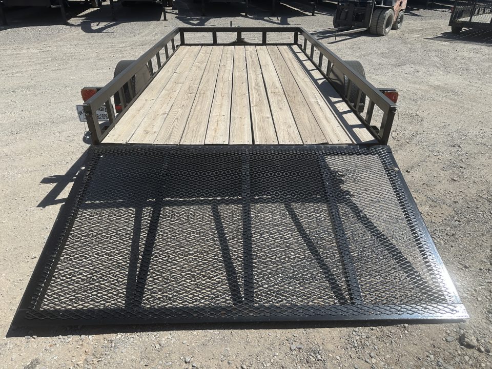 New 2025 Road Boss 83"x14' Single Axle with 4' spring assisted gate Utility Trailer