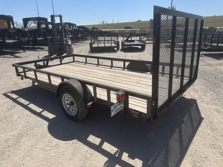 New 2025 Road Boss 83"x14' Single Axle with 4' spring assisted gate Utility Trailer