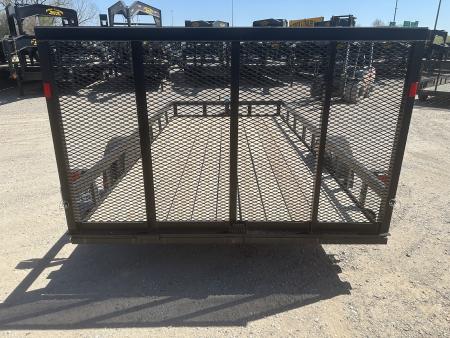 New 2025 Road Boss 83"x14' Single Axle with 4' spring assisted gate Utility Trailer