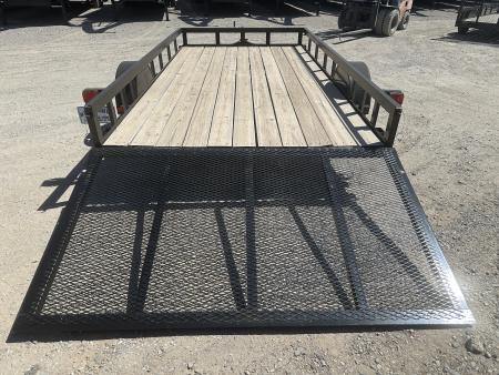 New 2025 Road Boss 83"x14' Single Axle with 4' spring assisted gate Utility Trailer