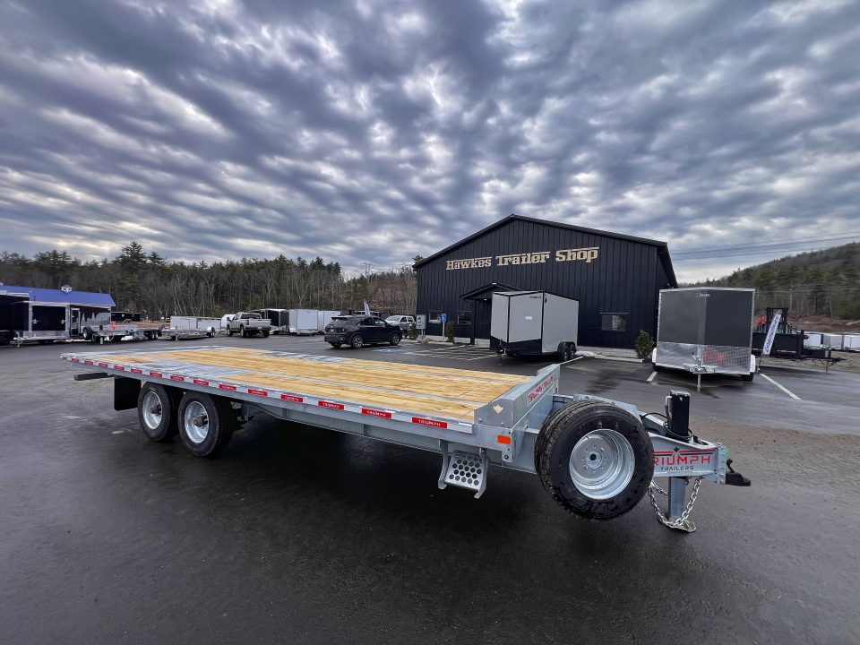 New 2026 Triumph galvanized 102x24 full power tilt deckover/12'' I-Beam/ Hydro Jacks & spare tire- 20k GVW