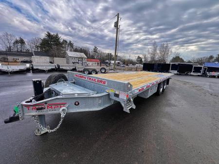 New 2026 Triumph galvanized 102x24 full power tilt deckover/12'' I-Beam/ Hydro Jacks & spare tire- 20k GVW