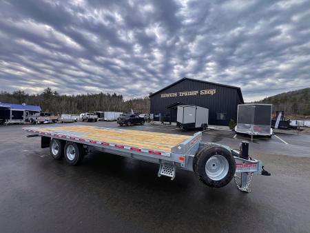 New 2026 Triumph galvanized 102x24 full power tilt deckover/12'' I-Beam/ Hydro Jacks & spare tire- 20k GVW