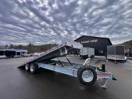 New 2026 Triumph galvanized 102x24 full power tilt deckover/12'' I-Beam/ Hydro Jacks & spare tire- 20k GVW