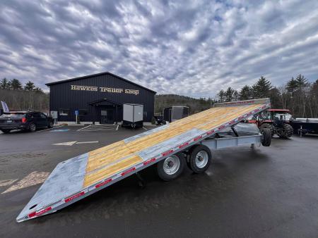 New 2026 Triumph galvanized 102x24 full power tilt deckover/12'' I-Beam/ Hydro Jacks & spare tire- 20k GVW