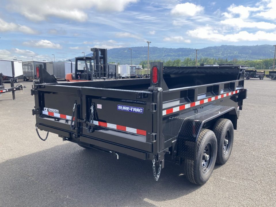 New 2025 Sure-Trac 7x14 Telescopic Dump Trailer 14k GVWR