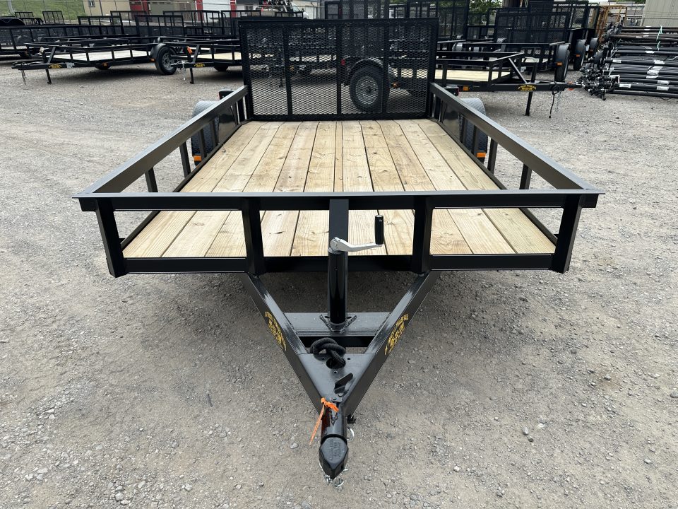 New 2026 Road Boss 77"x12' Single Axle with 3' gate & Dove tail Utility Trailer