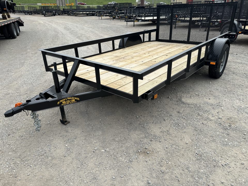 New 2026 Road Boss 77"x12' Single Axle with 3' gate & Dove tail Utility Trailer