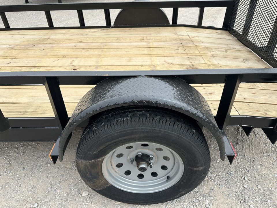 New 2026 Road Boss 77"x12' Single Axle with 3' gate & Dove tail Utility Trailer