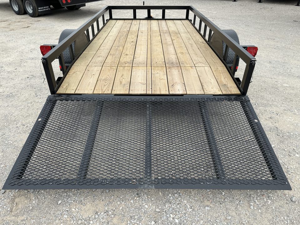 New 2026 Road Boss 77"x12' Single Axle with 3' gate & Dove tail Utility Trailer