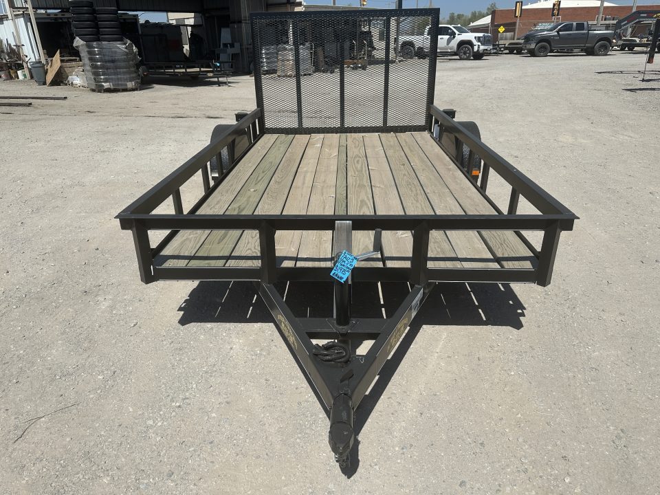 New 2025 Road Boss 77"x12' Single Axle with 4' rear gate Utility Trailer