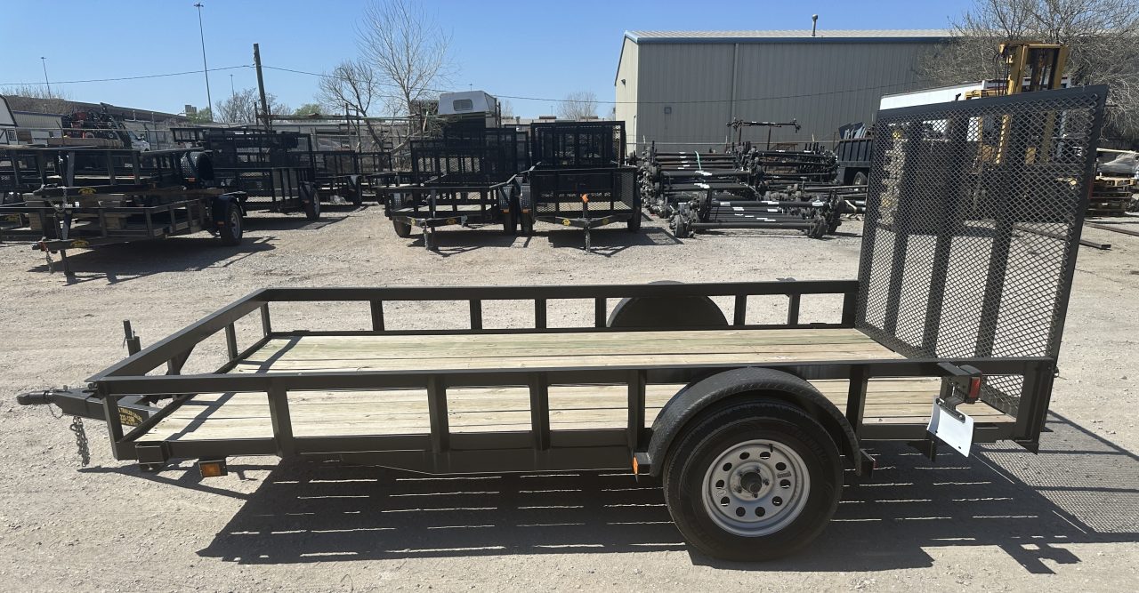 New 2025 Road Boss 77"x12' Single Axle with 4' rear gate Utility Trailer