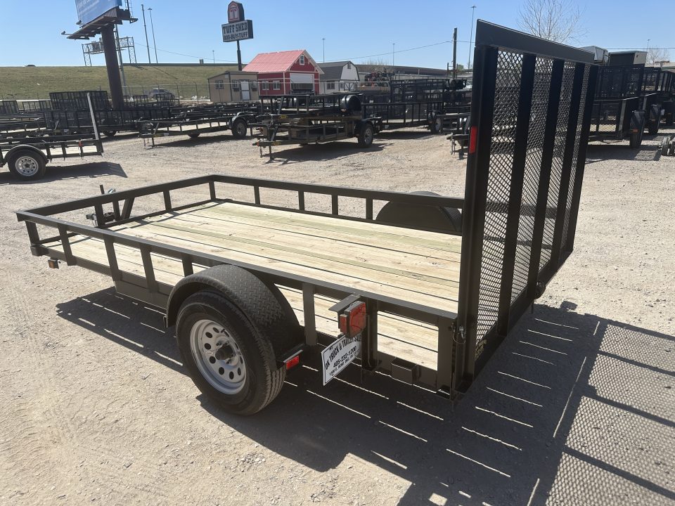 New 2025 Road Boss 77"x12' Single Axle with 4' rear gate Utility Trailer
