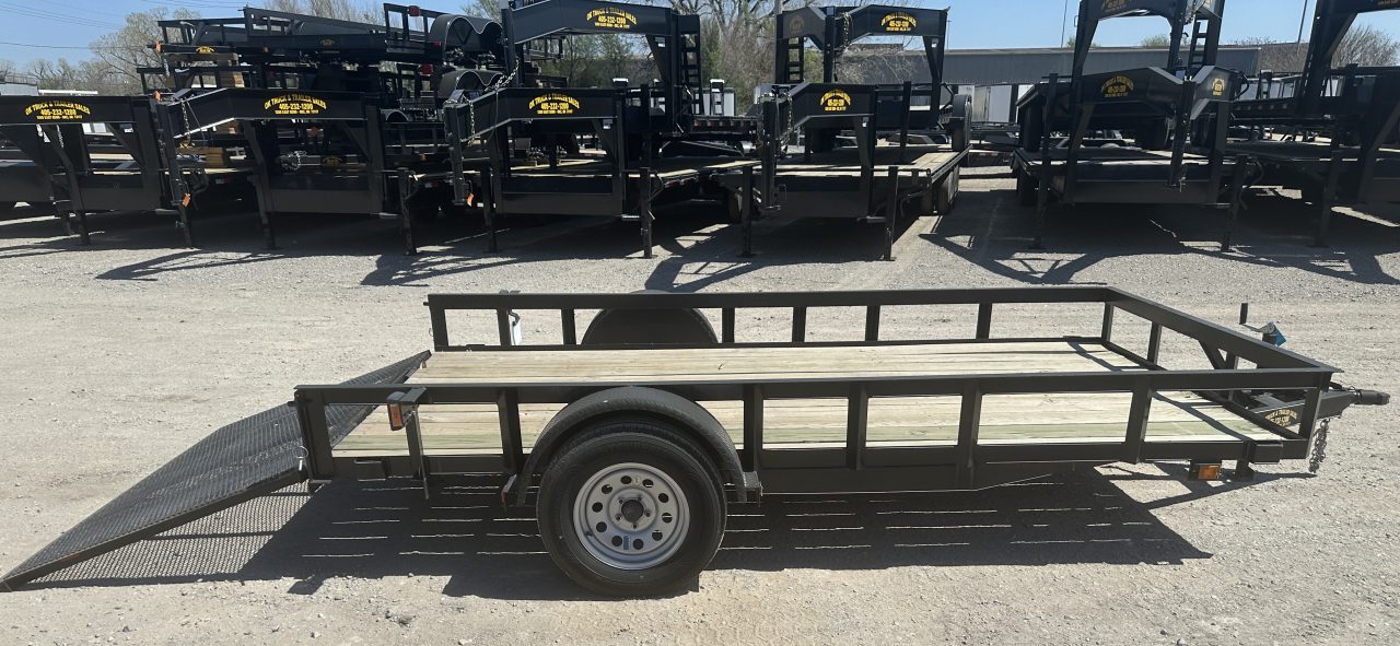 New 2025 Road Boss 77"x12' Single Axle with 4' rear gate Utility Trailer