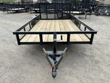 New 2026 Road Boss 77"x12' Single Axle with 3' gate & Dove tail Utility Trailer