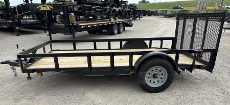 New 2026 Road Boss 77"x12' Single Axle with 3' gate & Dove tail Utility Trailer
