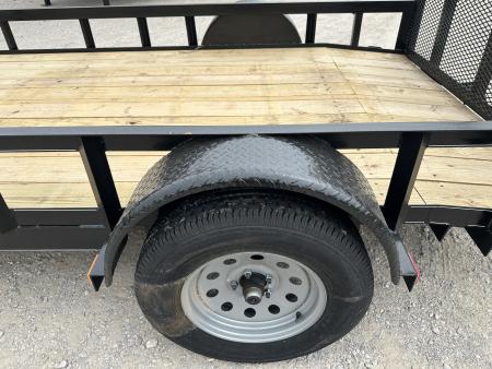 New 2026 Road Boss 77"x12' Single Axle with 3' gate & Dove tail Utility Trailer