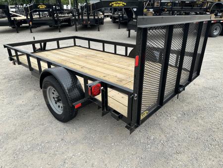 New 2026 Road Boss 77"x12' Single Axle with 3' gate & Dove tail Utility Trailer