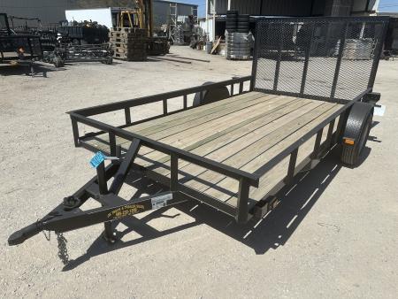 New 2025 Road Boss 77"x12' Single Axle with 4' rear gate Utility Trailer